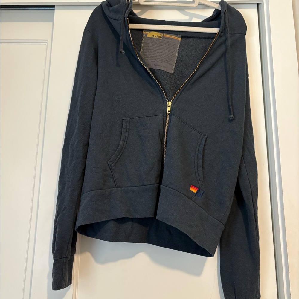 Aviator Nation Navy Hoodie with Lighting Bolt